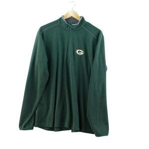 Green Bay Packers Pullover Mens L NFL Football Sweatshirt Warm Antigua Green